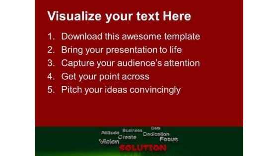 Solution At Forefront Dedication Business PowerPoint Templates Ppt Backgrounds For Slides 0113