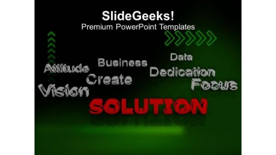 Solution At Forefront Dedication Business PowerPoint Templates Ppt Backgrounds For Slides 0113