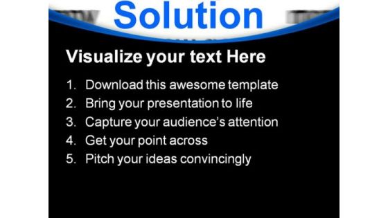 Solution Business PowerPoint Templates And PowerPoint Backgrounds 0711