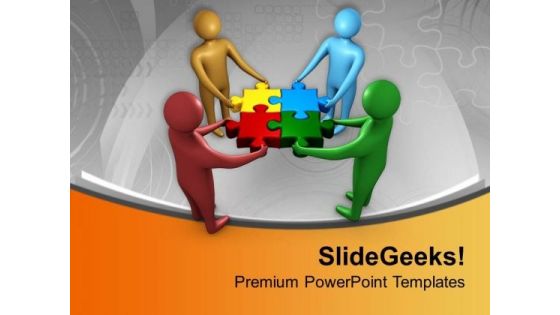 Solution Can Be Find With Team Efforts PowerPoint Templates Ppt Backgrounds For Slides 0513