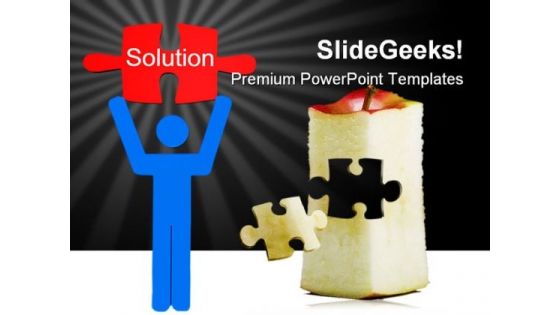 Solution Concept With Puzzle Business PowerPoint Backgrounds And Templates 1210