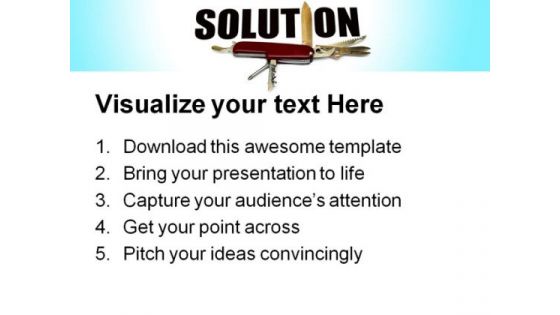 Solution Industrial PowerPoint Themes And PowerPoint Slides 0911