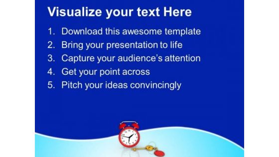 Solution Key Alarm Clock Time Management PowerPoint Templates Ppt Backgrounds For Slides 0413