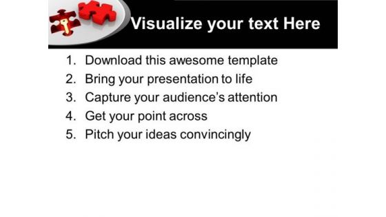 Solution Key Under Puzzle Problem PowerPoint Templates Ppt Backgrounds For Slides 0113