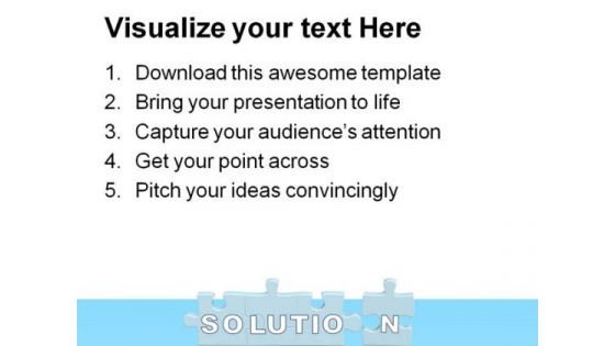Solution Puzzle02 Business PowerPoint Templates And PowerPoint Backgrounds 0711