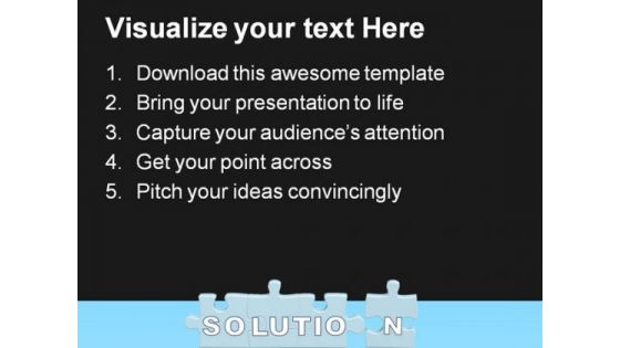 Solution Puzzle02 Business PowerPoint Templates And PowerPoint Backgrounds 0711