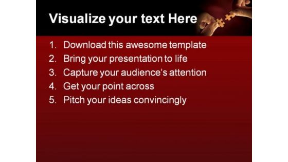 Solution Puzzle People PowerPoint Template 0810