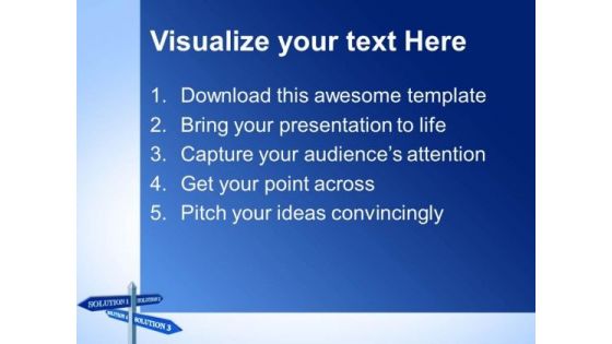 Solution Signpost Business PowerPoint Templates And PowerPoint Themes 0312