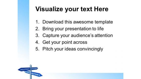 Solution Signpost Business PowerPoint Templates And PowerPoint Themes 0412