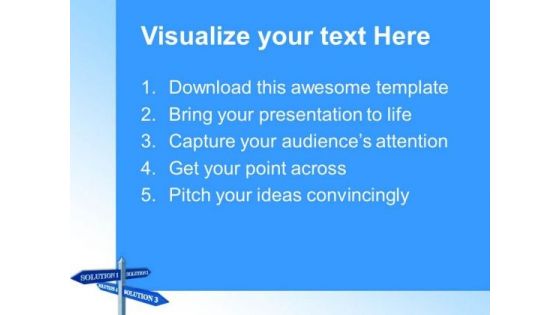 Solution Signpost Business PowerPoint Templates And PowerPoint Themes 0412