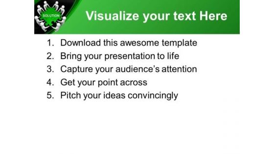 Solution To Problem As Team Effort PowerPoint Templates Ppt Backgrounds For Slides 0313