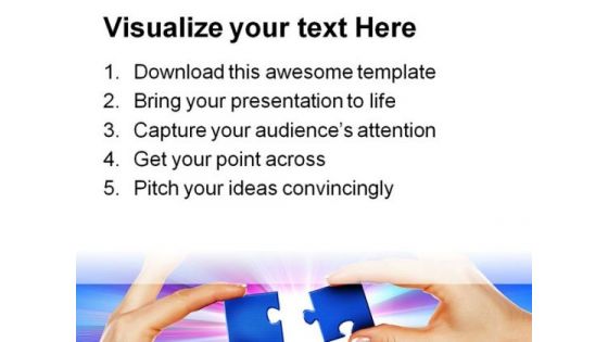 Solution With Hand Business PowerPoint Backgrounds And Templates 0111