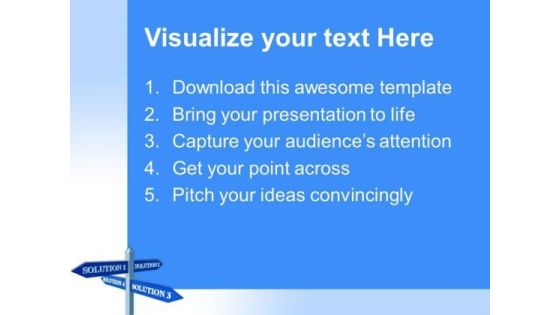 Solutions Signpost Metaphor PowerPoint Templates And PowerPoint Themes 0512