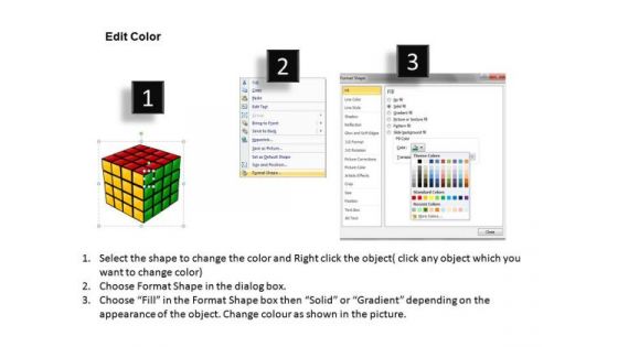 Solved Rubiks Cube PowerPoint Clipart Graphics