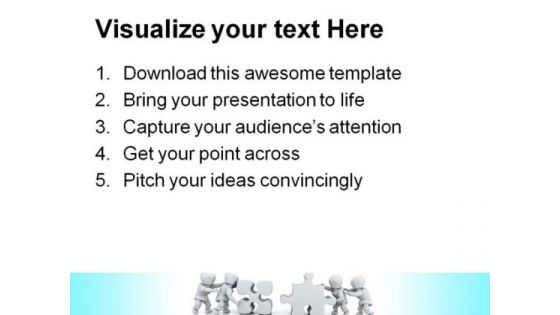 Solving Jigsaw Puzzle Business PowerPoint Themes And PowerPoint Slides 0711