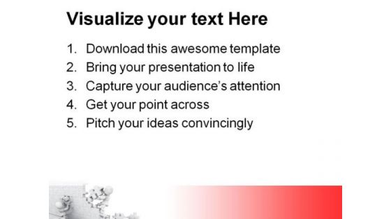 Solving Jigsaw Puzzle Business PowerPoint Themes And PowerPoint Slides 0811