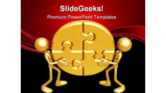 Solving The Puzzle Business PowerPoint Themes And PowerPoint Slides 0811