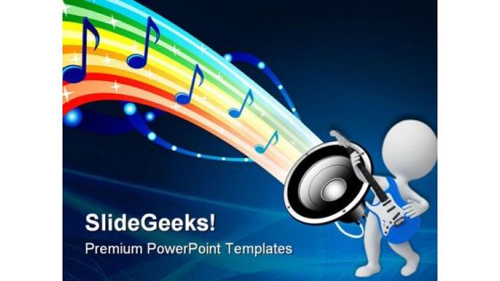 Sound Of Rainbow Music PowerPoint Templates And PowerPoint Backgrounds 0611
