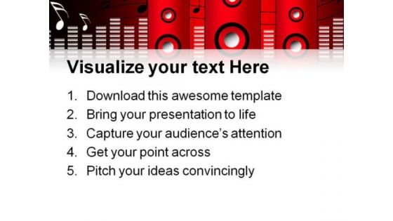 Soundburst Speaker Music PowerPoint Themes And PowerPoint Slides 0811