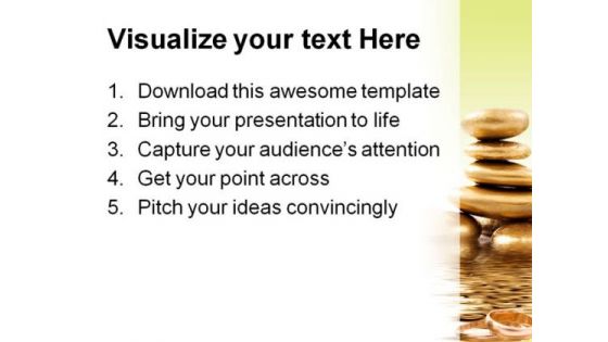 Spa Stones Beauty PowerPoint Template 0610