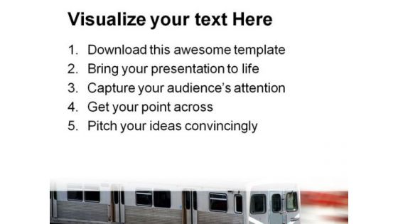 Speed Train Travel PowerPoint Themes And PowerPoint Slides 0811