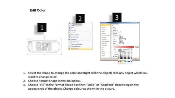 Speeding 2 Door Gray Car Top PowerPoint Slides And Ppt Diagram Templates