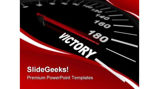 Speeding Toward Victory Success PowerPoint Templates And PowerPoint Backgrounds 0311