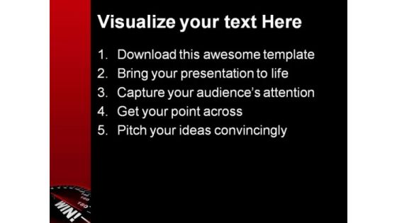 Speedometer Shows Win Metaphor PowerPoint Themes And PowerPoint Slides 0811