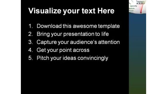 Speedometer Slow To Fast Travel PowerPoint Themes And PowerPoint Slides 0911