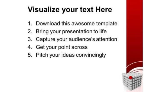 Sphere Cubes Leadership Concept PowerPoint Templates Ppt Backgrounds For Slides 0213