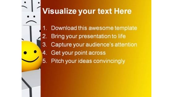 Sphere With Smile Leadership PowerPoint Themes And PowerPoint Slides 0511