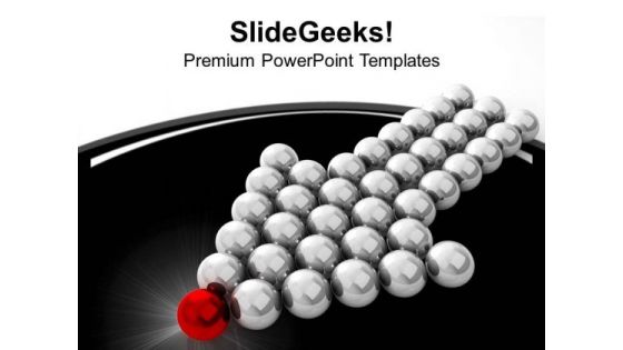 Spheres In Form Of Arrows Leadership PowerPoint Templates Ppt Backgrounds For Slides 0213
