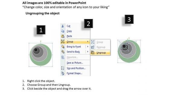 Spheres With Core Business Non Profit Plan Template PowerPoint Slides