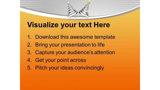 Spiral Form Christmas Tree Decoration PowerPoint Templates Ppt Backgrounds For Slides 0113