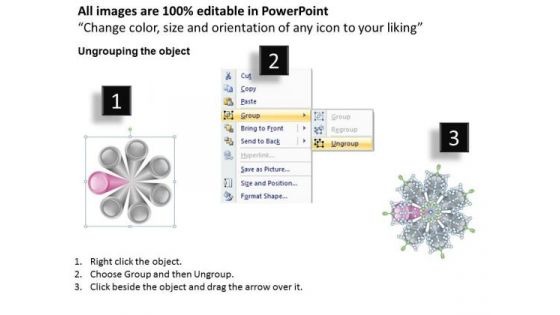 Spoke Diagram Business Objectives 7 Stages Financial Plan PowerPoint Slides