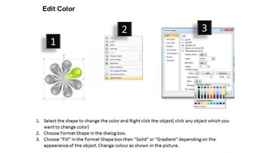 Spoke Diagram Business Objectives 7 Stages Plan PowerPoint Slides