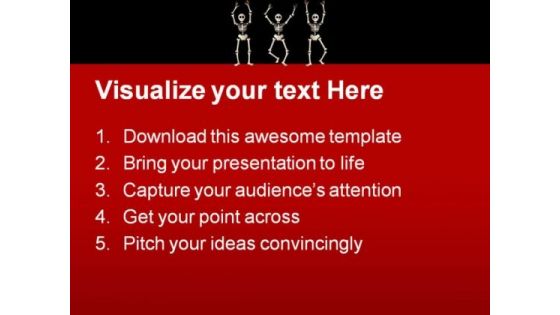 Spooky Skeletons Science PowerPoint Themes And PowerPoint Slides 0611