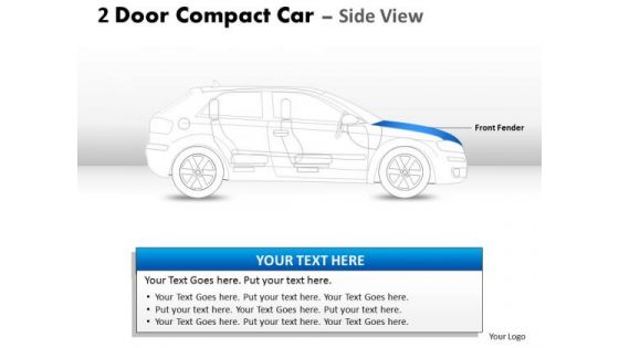 Sport Tires 2 Door Blue Car Side PowerPoint Slides And Ppt Diagram Templates