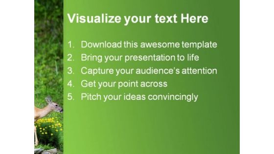 Spring Deer Animals PowerPoint Themes And PowerPoint Slides 0611