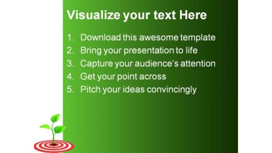 Sprout On Target Business PowerPoint Templates And PowerPoint Backgrounds 0811