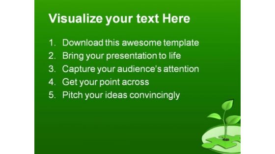 Sprout Puzzle Nature PowerPoint Template 0910
