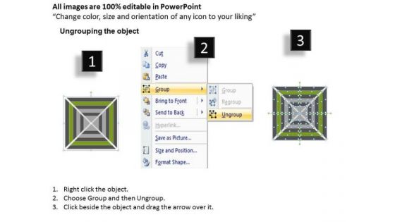 Square 6 Stages Concentric Flow Chart Ppt Business Plan PowerPoint Template