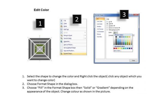 Square 6 Stages Concentric Flow Chart Ppt Business Plan PowerPoint Templates