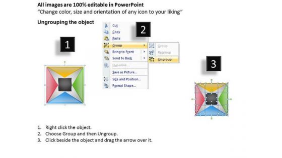 Square Shaped With 4 Stages Ppt How To Write Business Plan Free PowerPoint Templates