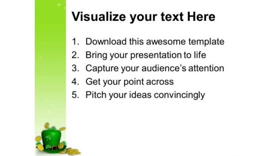 St Patricks Day Leprechaun Hat With Shamrock PowerPoint Templates Ppt Backgrounds For Slides 0313