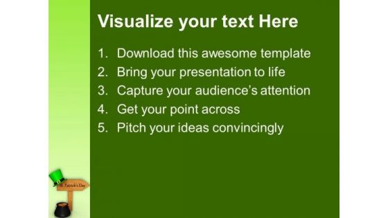 St Patricks Day Signpost Festival PowerPoint Templates Ppt Backgrounds For Slides 0213