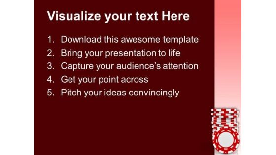 Stack Of Casino Chips Gambling PowerPoint Templates Ppt Backgrounds For Slides 0413