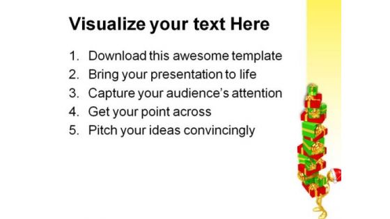 Stack Of Christmas Festival Business PowerPoint Templates And PowerPoint Backgrounds 0611