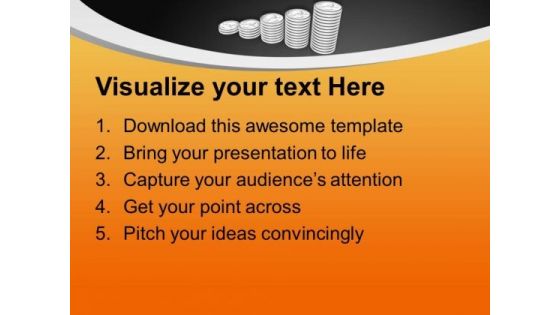 Stack Of Coins Financial Savings PowerPoint Templates Ppt Backgrounds For Slides 0313