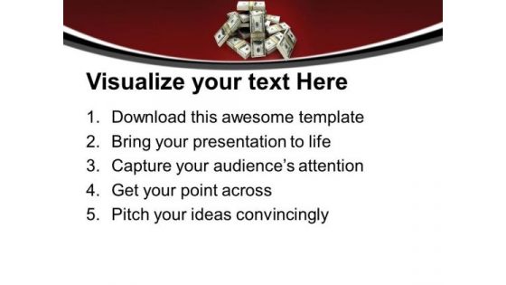 Stack Of Dollars Business PowerPoint Templates Ppt Backgrounds For Slides 0213